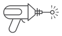 Laser gun Black Outline icon