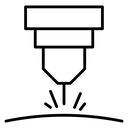 Laser machine icon