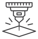 Laser machine icon