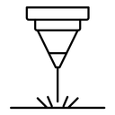 Laser machine icon