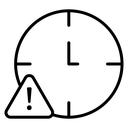 Late Black Outline icon