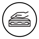 Latex mattress material icon