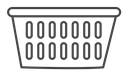 Laundry basket Black Outline icon
