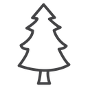 Layered Pine Tree Black Outline icon