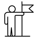 Leadership Black Outline icon