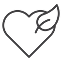 Leaf heart icon