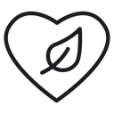 Leaf heart 3 icon