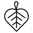 Leaf heart icon