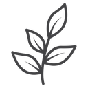 Leaf Black Outline icon