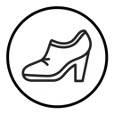Leather shoes heel icon