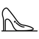 Leather shoes heel icon