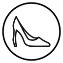 Leather shoes heel icon