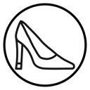 Leather shoes heel icon