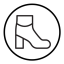 Leather shoes heel icon