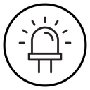 Led light bulb icon