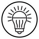 Led light bulb icon