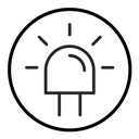 Led light bulb icon