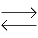 Left right direction Black Outline icon