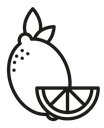 Lemon line icon