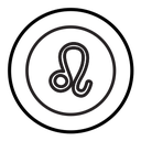 Leo zodiac sign icon
