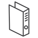 Lever Arch Binder Black Outline icon