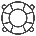 Life Buoy Black Outline icon