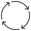 Life cycle Black Outline icon