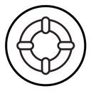 Lifebuoy ring icon
