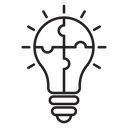 Light bulb puzzle icon