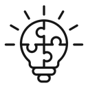 Light bulb puzzle icon