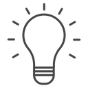 Lightbulb Bright Rays icon