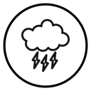 Lightning Black Outline icon