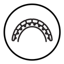 Lingual braces icon