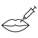 Lips injection icon