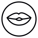 Lips Black Outline icon