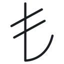 Lira sign 4 icon