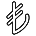 Lira sign 2 3 icon