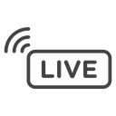 Live news report icon
