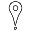 Location Pin Black Outline icon