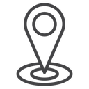 Location Pin Map Black Outline icon