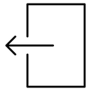 Log out Black Outline icon