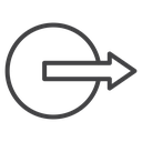 Log Out Black Outline icon