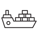 Logistic ship icon