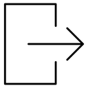 Logout Black Outline icon