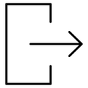 Logout Black Outline icon