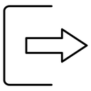 Logout Black Outline icon