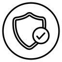 Long term protection Black Outline icon