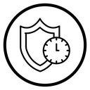 Long Term Protection Shield Clock icon
