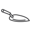 Loop Handle Trowel Black Outline icon
