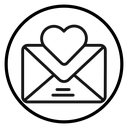 Love Letter Heart Envelope icon